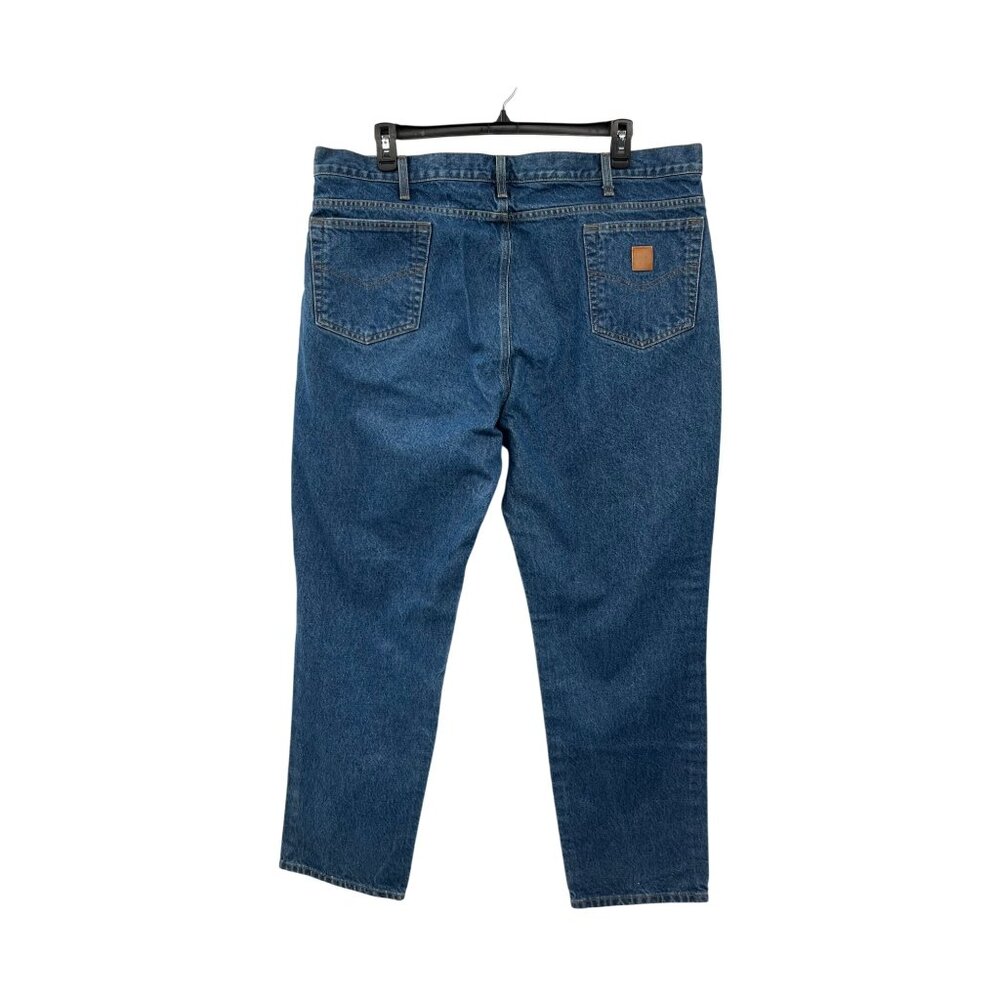 Carhartt Traditional Fit Jeans Mens 44x32 Used B18 DST Tapered Leg Denim - Picture 2 of 14